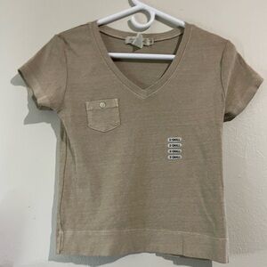 NWT Fresh Produce Women's Short Sleeve T-Shirt Size XSmall Brown Cotton Jersey
